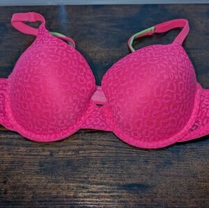 No Boundaries Hot Pink Lace Bra